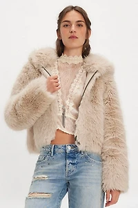 Louder Please Hooded Fur Jacket