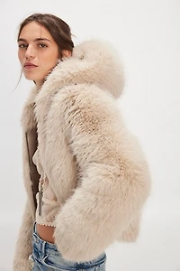 Louder Please Hooded Fur Jacket