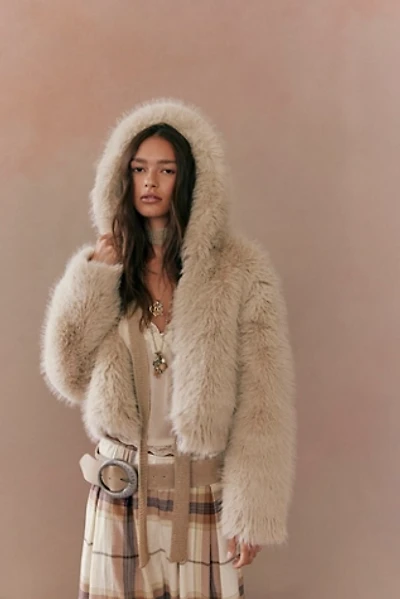 Louder Please Hooded Faux Fur Jacket