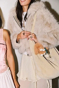 Louder Please Hooded Faux Fur Jacket