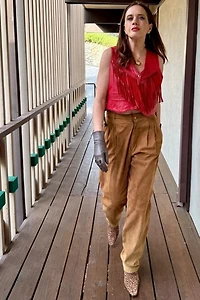 1980s Istante Pleated Suede Pants Selected by Personal Choice