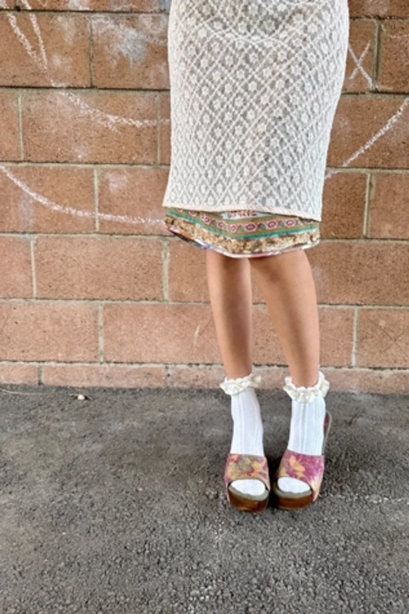 1990s Koos van den Akker Lace Over Silk Shift Dress Selected by Personal Choice