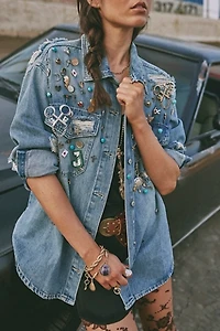 We The Free Distressed Denim Shirt