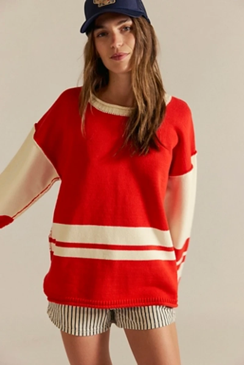 We The Free Ella Colorblock Roll-Neck Sweater