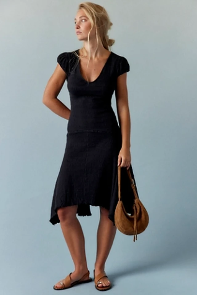 free people machu midi dress Free People Machu Barrel Midi Dress - Black