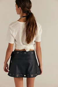 We The Free Cassis Vegan Leather Wrap Skirt