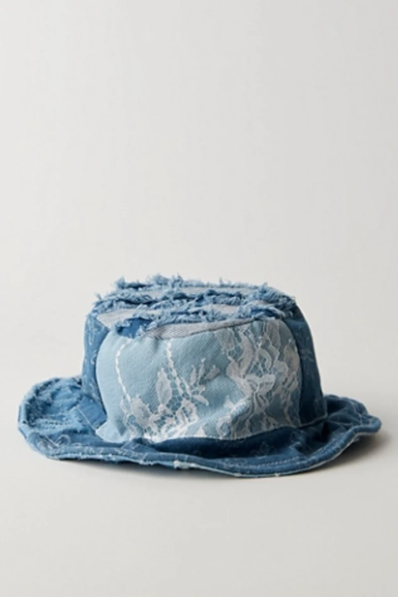Distressed Denim Bucket Hat