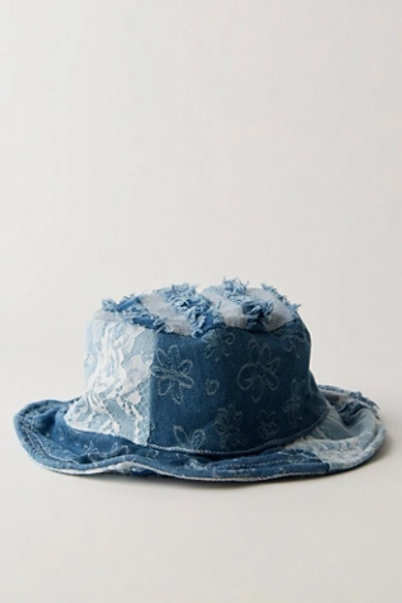 Distressed Denim Bucket Hat