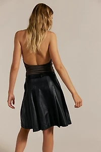 We The Free Vegan Pleated Midi Skirt
