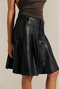 We The Free Vegan Pleated Midi Skirt