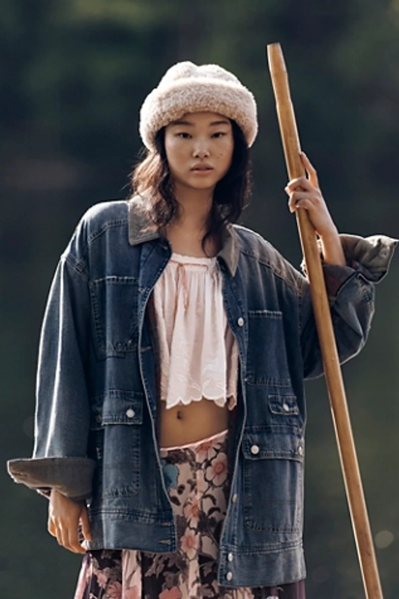 We The Free Sweet Talk Denim Barn Coat