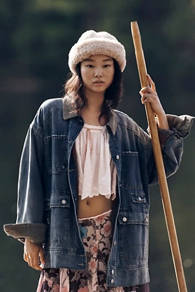 We The Free Sweet Talk Denim Barn Coat