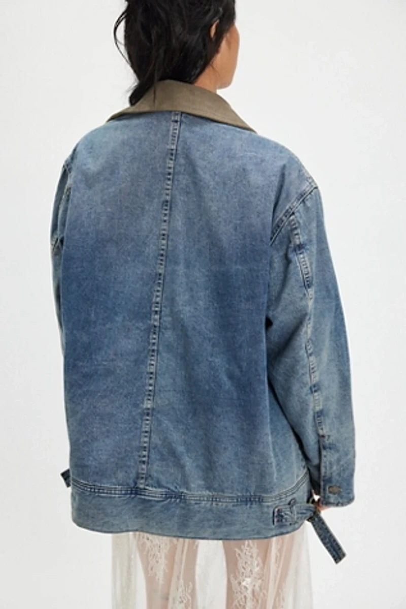We The Free Sweet Talk Denim Barn Coat