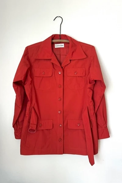 Vintage 1970s Red Cotton Jacket Selected by Grievous Angel Vintage
