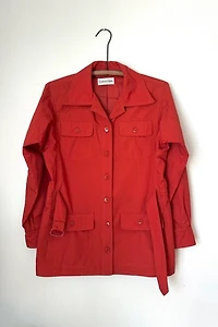 Vintage 1970s Red Cotton Jacket Selected by Grievous Angel Vintage