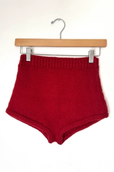 Vintage Red Knitted Shorties Selected by Grievous Angel Vintage