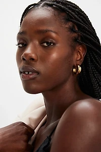 Brenda Grands Hammered Hoops