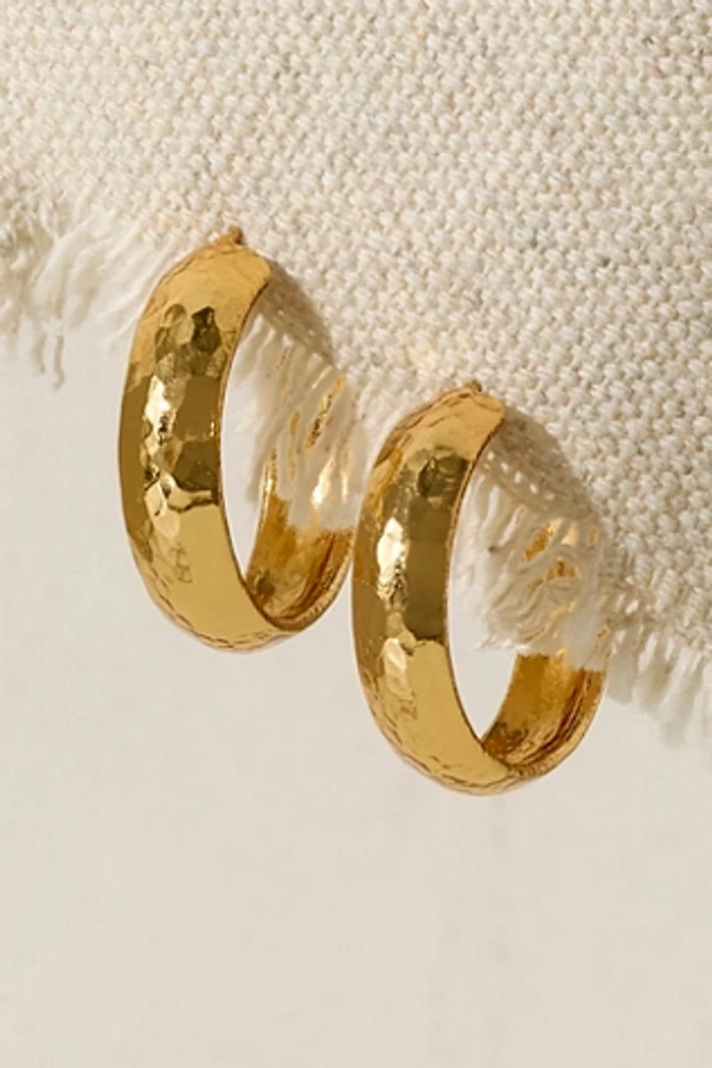 Brenda Grands Hammered Hoops
