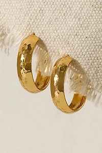 Brenda Grands Hammered Hoops