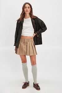 Citizens of Humanity Pleated Twill Mini Skirt