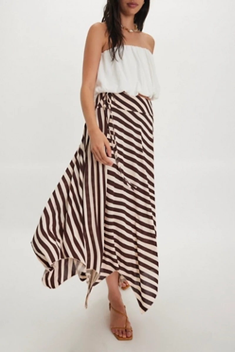 Rae Knit Printed Cascade Skirt
