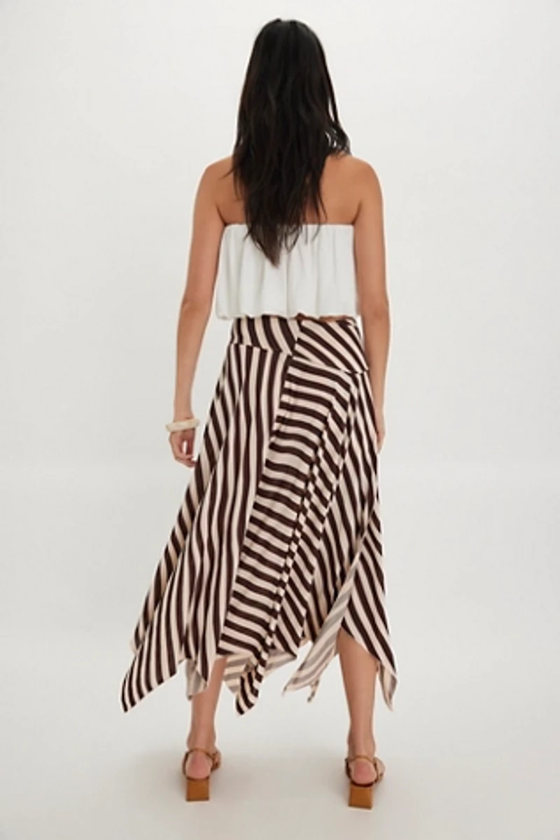 Rae Knit Printed Cascade Skirt