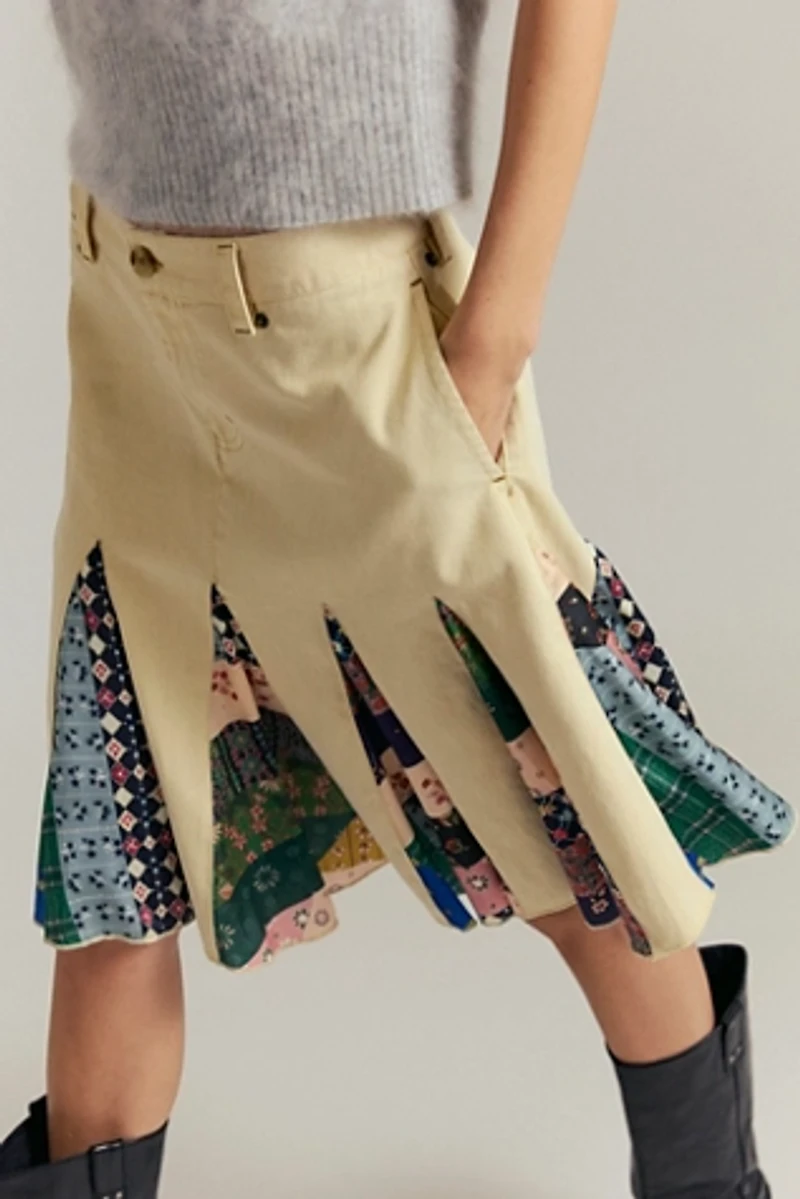 Peirrot Scarf Midi Skirt