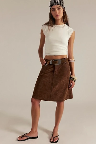 We The Free Suzy Suede Midi Skirt