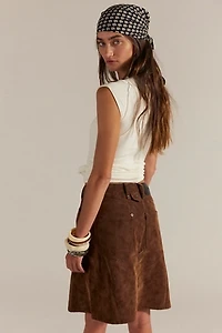 We The Free Suzy Suede Midi Skirt