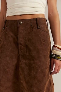 We The Free Suzy Suede Midi Skirt