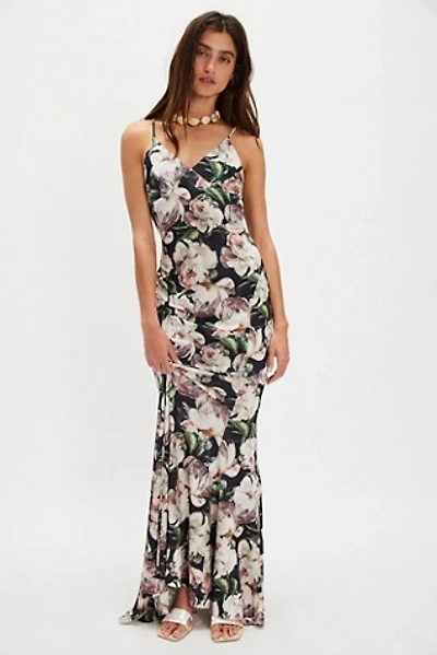 Norma Kamali Low Back Slip Fishtail Gown