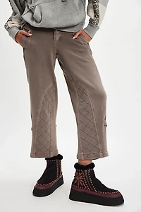 Setsu Platform Floral Stitched Boots