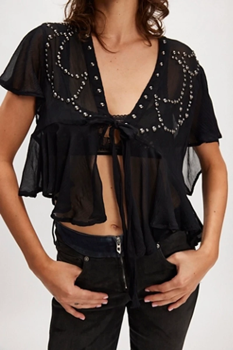So Fine Studded Blouse