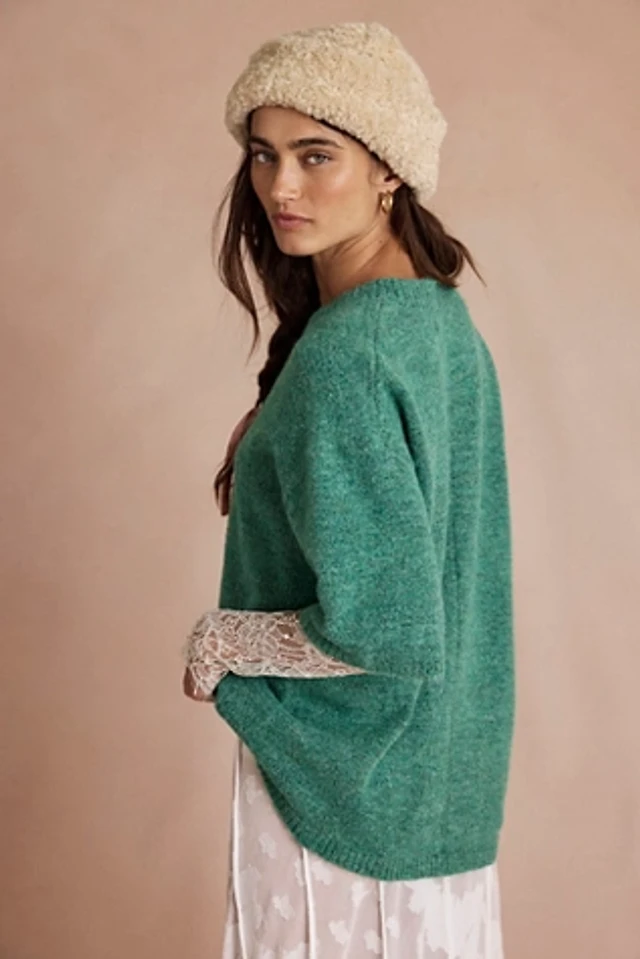 Free People Curried Myrrh Margot Fringe Pearl Headband Curried Myrrh Margot Fringe Headband In Pearl - 75% Off  main image 2