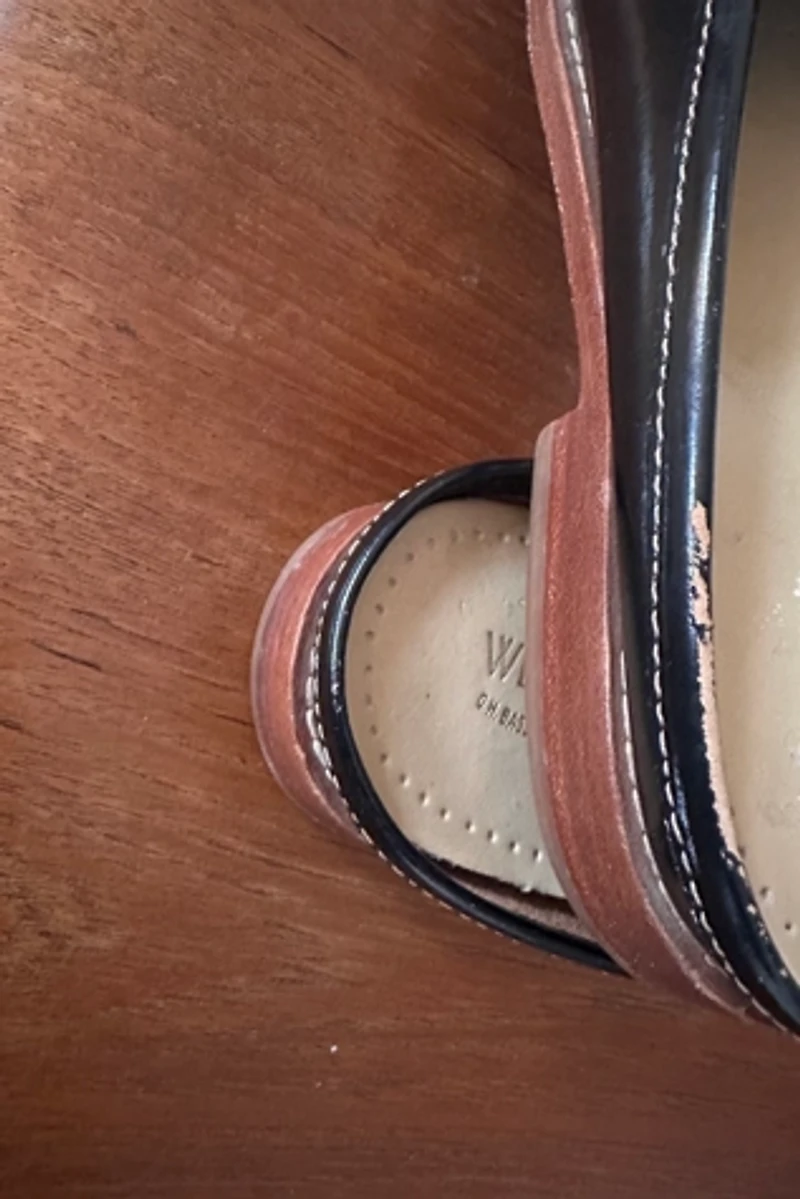 Classic Preppy Brown Patent Leather Bass WeeJuns Mule Selected by KA.TL.AK