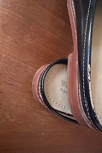 Classic Preppy Brown Patent Leather Bass WeeJuns Mule Selected by KA.TL.AK