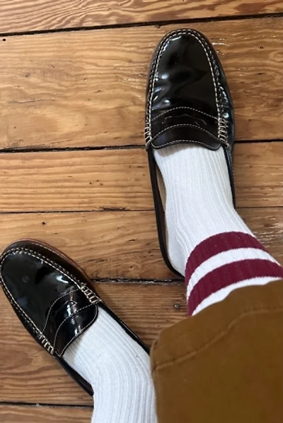 Classic Preppy Brown Patent Leather Bass WeeJuns Mule Selected by KA.TL.AK