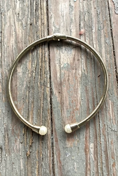 Vintage 1980s Goldtone Hinged Choker Selected by Cherry