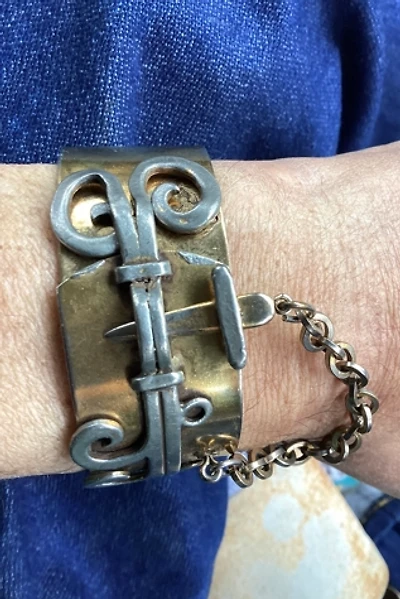Vintage 1960s Mixed Metal Dagger Cuff Selected by Cherry