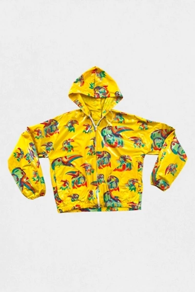 80s Vintage Toucan Print Vinyl Rain Hoodie Selected by MARMALADE
