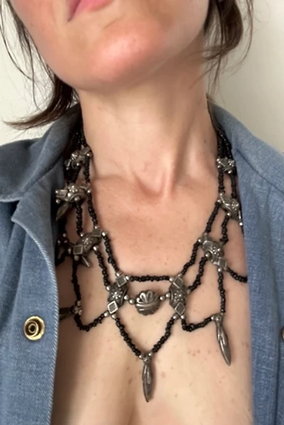 Vintage 1980s Tribal Statement Necklace Selected by Cherry