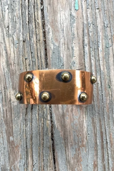 Vintage MCM Brutalist Copper Cuff Selected by Cherry