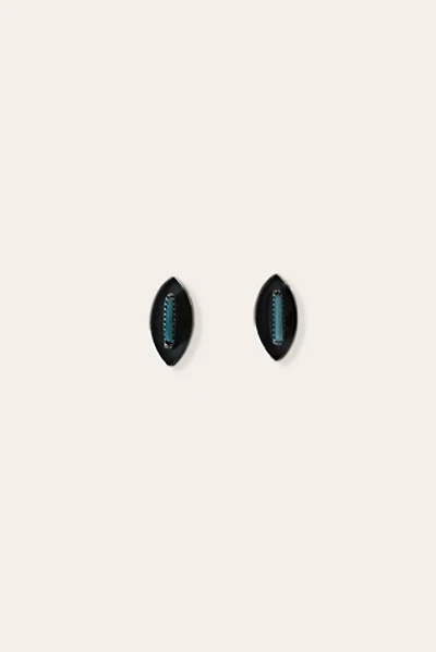 Vintage Shadowbox Sterling Silver and Turquoise Stud Earrings Selected By Afterlife Boutique