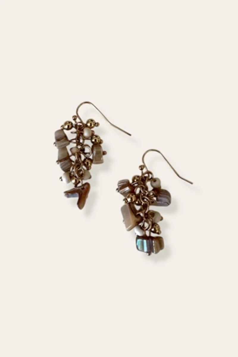 Early 2000's Beaded Dangle Earrings Selected By Afterlife Boutique
