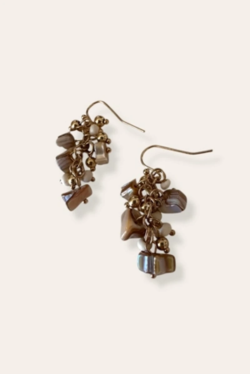 Early 2000's Beaded Dangle Earrings Selected By Afterlife Boutique