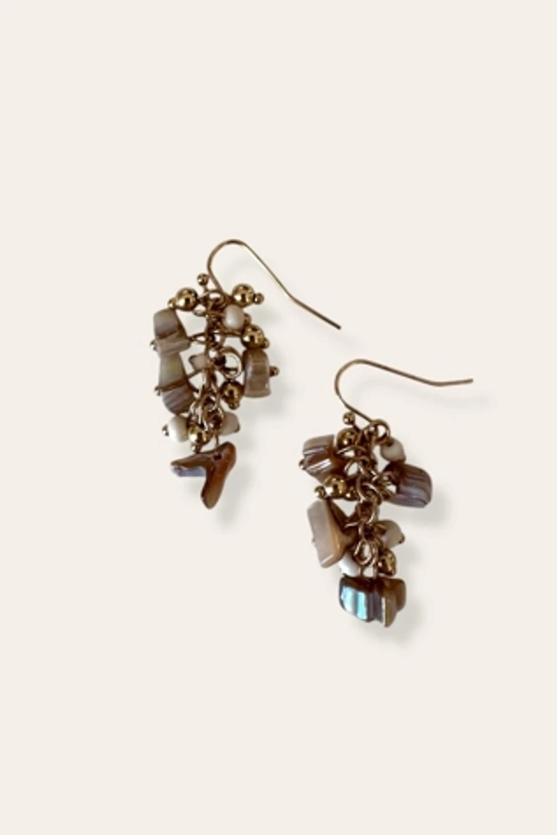 Early 2000's Beaded Dangle Earrings Selected By Afterlife Boutique