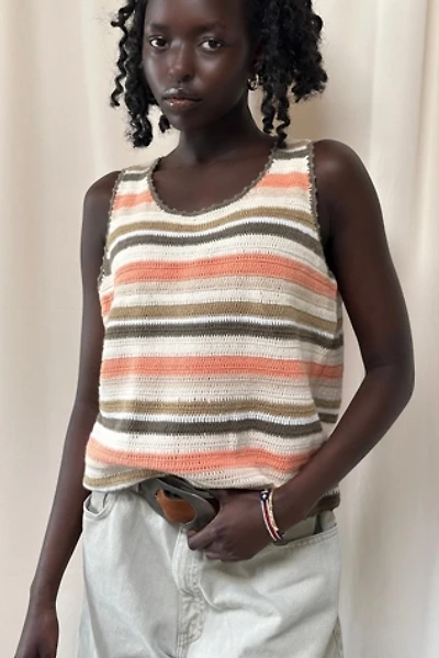 Vintage 1990's Boxy Fit Crochet Knit Tank Selected By Afterlife Boutique