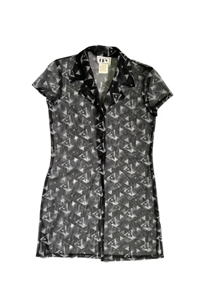 Vintage 1990s Sheer Mesh Mini Tunic Dress Selected by SharpLilTeeth
