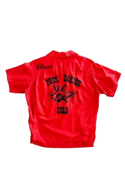 Vintage 1960s Fort Carson Colorado Bowling Shirt Selected By Vintage Warrior