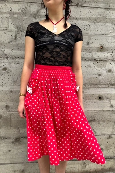 Marc Jacob’s Ruffle Polka Dot Midi Skirt Selected by Nomad Vintage